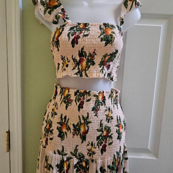 Significant Other Lily Printed Cropped Top & Maxi Skirt Set Size US 4 - Picture 4 of 11
